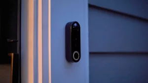 essential video doorbell wire free black geyuan1
