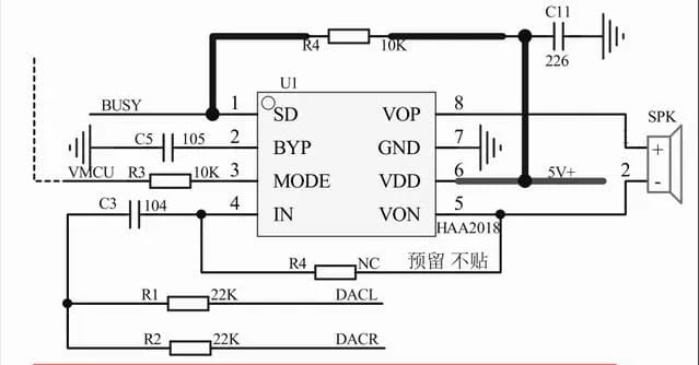 GY1404C voice chip circuit diagram